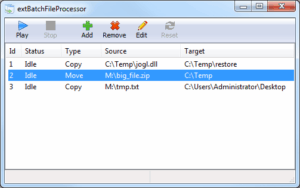 extBatchFileProcessor screenshot