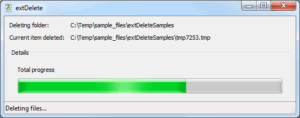extDelete screenshot (normal delete mode)