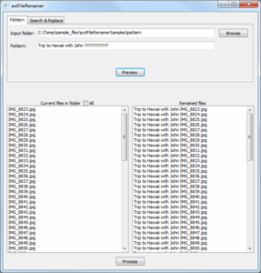 extFileRenamer screenshot (pattern #2)
