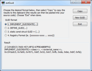 extGuid screenshot