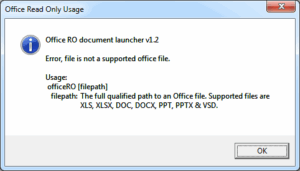 Office Read Only (unsupported file)