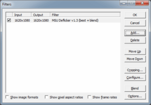 VirtualDub Deflicker filter