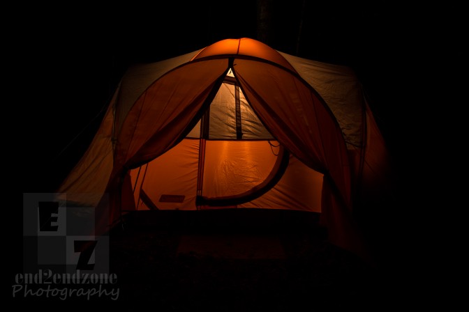 Tent at night
